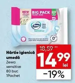 PROFI Hârtie igienică umedă Zewa sensitive Ofertă