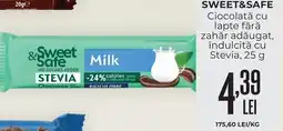 Mega Image Sweet&Safe Cioccolată cu lapte fără zahăr adăugat Ofertă