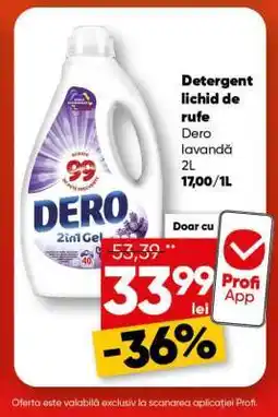 PROFI Detergent lichid de rufe Dero lavandă Ofertă