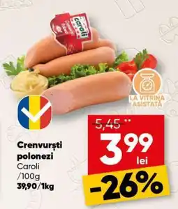 PROFI Crenvurști polonezi Caroli Ofertă