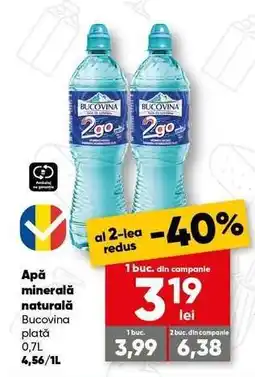 PROFI Apă minerală naturală Bucovina plată 0,7L Ofertă