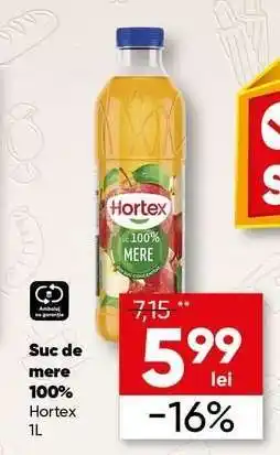 PROFI Suc de mere 100% Hortex 1L Ofertă
