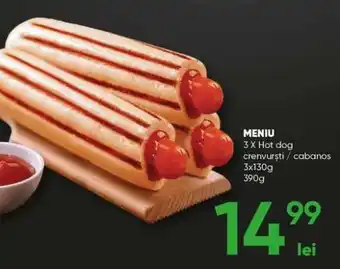 MENIU 3 X Hot dog