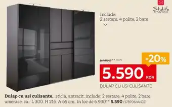 Stylife dulap cu usi culisante