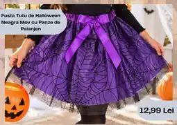 Jumbo Fusta Tutu de Halloween Neagra Mov cu Panze de Paianjen Ofertă