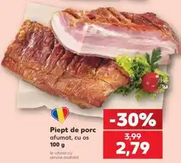 Kaufland Piept de porc afumat, cu os 100 g Ofertă