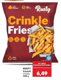 Kaufland RUSTY cartofi crinkles 1000 g Ofertă
