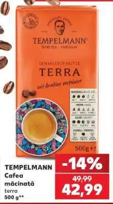 Kaufland TEMPELMANN Cafea măcinată terra 500 g Ofertă
