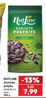 Kaufland NUTLINE Semințe prăjite pestrițe cu sare 300 g Ofertă
