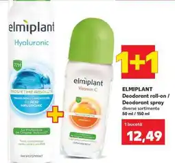 Kaufland ELMIPLANT Deodorant roll-on / Deodorant spray Ofertă
