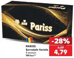 Kaufland PARISS Şerveţele faciale Ofertă