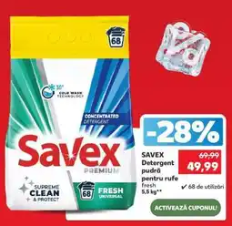 Kaufland SAVEX Detergent pudră pentru rufe fresh Ofertă