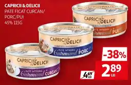 Auchan Capricii & Delicii pate ficat curcan/porc/pui Ofertă
