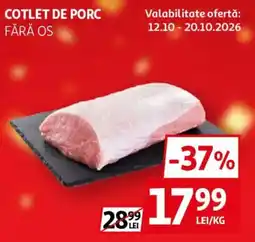 Auchan Cotlet de porc fără os Ofertă