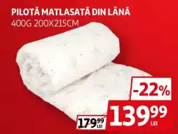 Auchan Pilotă matlasată din lână Ofertă