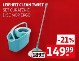 Auchan Leifheit clean twist set curățenie disc mop ergo Ofertă