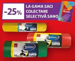 Auchan Optima saci colectare selectivă sano Ofertă