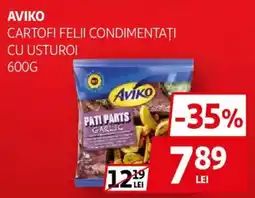 Auchan Aviko cartofi felii condimentați cu usturoi Ofertă
