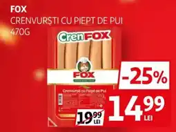 Auchan Fox crenvurști cu piept de pui Ofertă