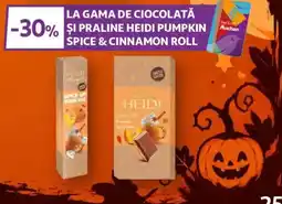 Auchan Heidi ciocolată și praline pumpkin spice & cinnamon roll Ofertă