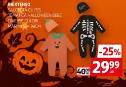 Auchan Inextenso salopetă cu fes tematică halloween bebe Ofertă