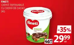 Auchan fineti cremă tartinabilă cu cremă de cacao Ofertă