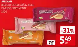 Auchan Auchan biscuiti ciocolata & jeleu Ofertă