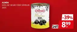 Auchan Alinda măsline negre fără sâmburi Ofertă