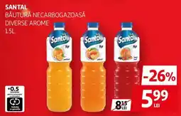 Auchan Santal băutură necarbo gazoasă diverse arome Ofertă