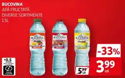Auchan Bucovina apă fructată Ofertă