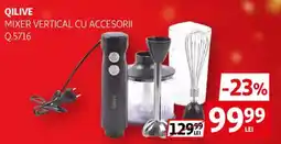 Auchan Qilive mixer vertical cu accesorii q.5716 Ofertă