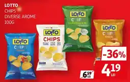 Auchan Lotto chips diverse arome Ofertă