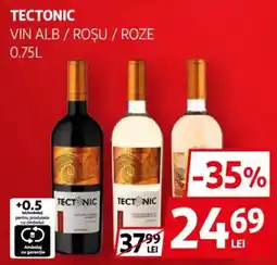 Auchan Tectonic vin alb / rosu / roze Ofertă