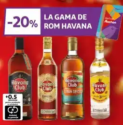 Auchan Havana Club la gama de rom havana Ofertă
