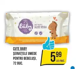 Mega Image Cute Baby șervețele umede pentru bebeluși Ofertă