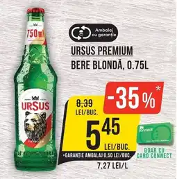 Mega Image Ursus premium bere blondă Ofertă