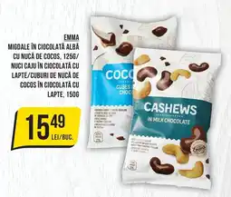 Mega Image Emma migdale în ciocolată albă cu nucă de cocos Ofertă