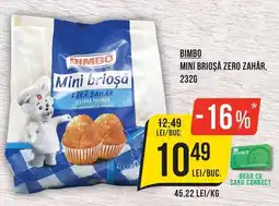 Mega Image Bimbo mini brioșă zero zahăr Ofertă