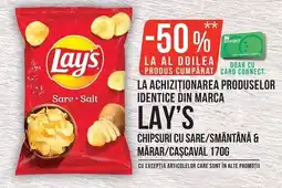 Mega Image Lay's chipsuri cu sare/smântână & mărar/cașcaval Ofertă