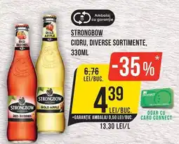 Mega Image Strongbow cidru, diverse sortimente Ofertă