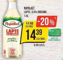 Mega Image Napolact lapte 3.5% grăsime Ofertă