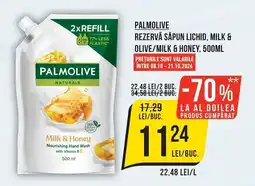 Mega Image Palmolive rezervă săpun lichid, milk & olive/milk & honey Ofertă