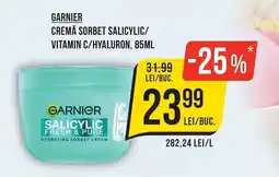 Mega Image Garnier cremă sorbet salicylic/vitamin c/hyaluron Ofertă