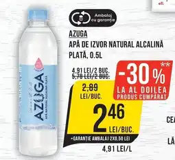 Mega Image Azuga apa de izvor natural alcalina plata Ofertă