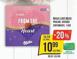 Mega Image Milka from the heart praline Ofertă