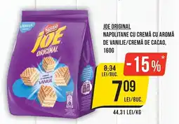 Mega Image Joe original napolitane cu cremă cu aromă de vanilie/cremă de cacao Ofertă