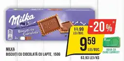 Mega Image Milka biscuiti cu ciocolata cu lapte Ofertă