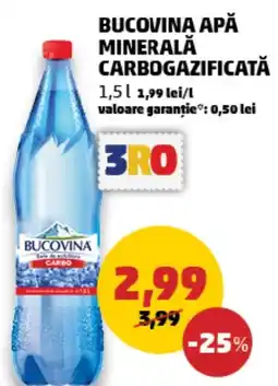 Penny Bucovina apă minerală carbo gazificată Ofertă