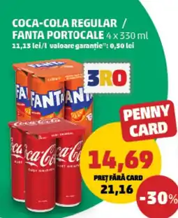 Penny Coca-Cola Regular / Fanta Portocale Ofertă