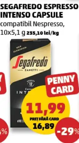 Penny Segafredo espresso intenso capsule Ofertă